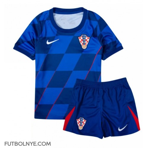 Camiseta Croacia Visitante Equipación para niños Eurocopa 2024 manga corta (+ pantalones cortos)